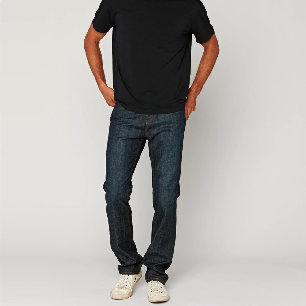 Agave Relaxed Straight Waterman Jeans Dark 33 x 33